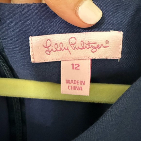 Lilly Pulitzer Blue Dress with Vibrant Floral Accents - Picture 4 of 4